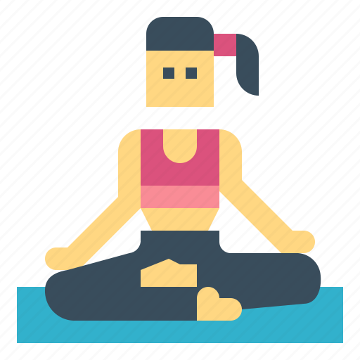 Yoga, exercise, lotus, pose, woman, meditation icon - Download on Iconfinder