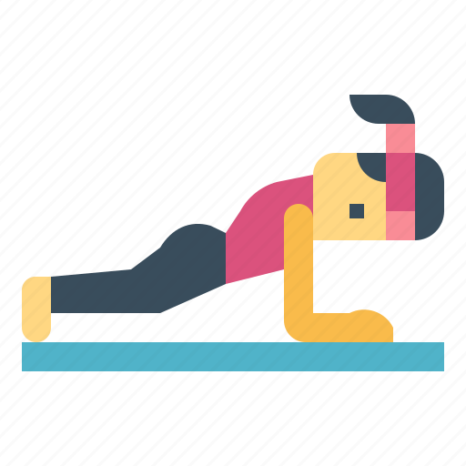 Yoga, woman, exercise, workout, plank icon - Download on Iconfinder