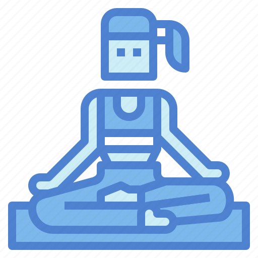 Yoga, lotus, woman, exercise, pose, meditation icon - Download on Iconfinder