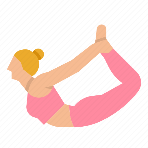 Yoga, bow, excercise, fitness, woman icon - Download on Iconfinder