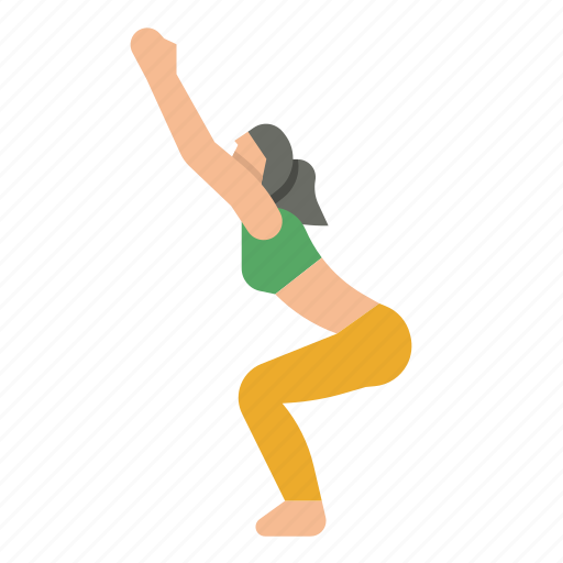 Yoga, chair, excercise, fitness, woman icon - Download on Iconfinder