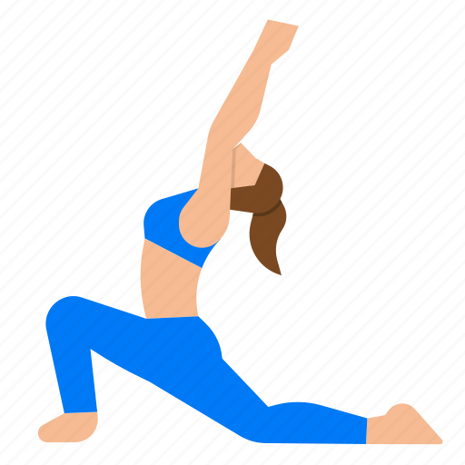 Yoga, crescent, lunge, fitness, woman icon - Download on Iconfinder