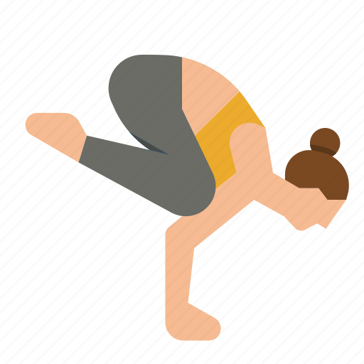 Yoga, crow, excercise, fitness, woman icon - Download on Iconfinder