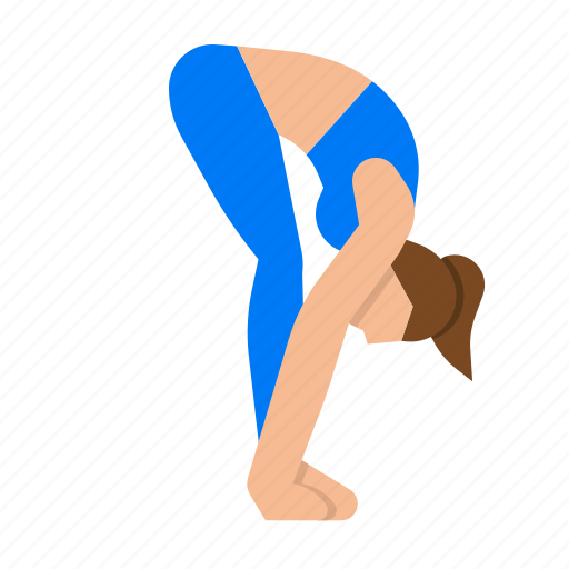 Yoga, forward, fold, fitness, woman icon - Download on Iconfinder