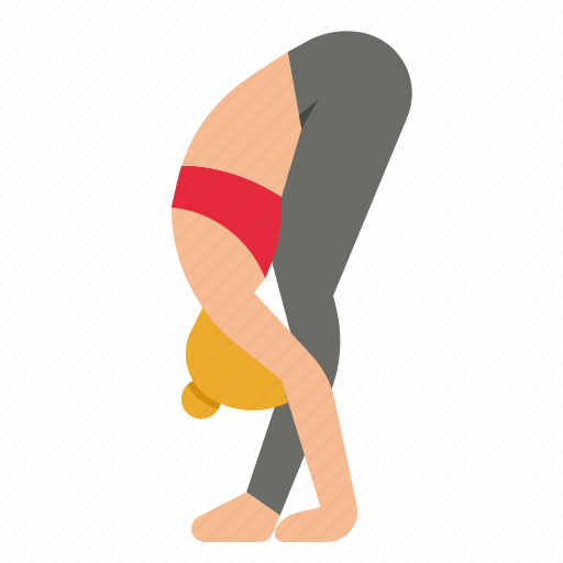 Yoga, standing, forward, fitness, woman icon - Download on Iconfinder