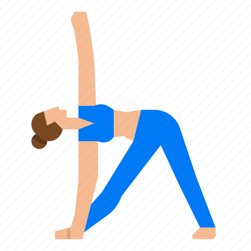 Yoga, triangle, excercise, fitness, woman icon - Download on Iconfinder