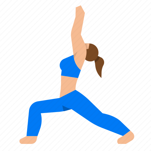 Yoga, warrio, excercise, fitness, woman icon - Download on Iconfinder