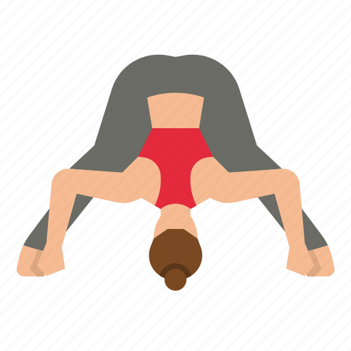 Yoga, wide, legged, forward, woman icon - Download on Iconfinder