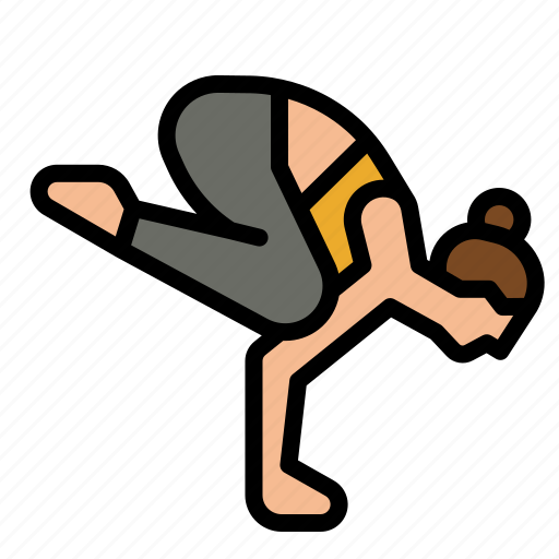 Yoga, crow, excercise, fitness, woman icon - Download on Iconfinder