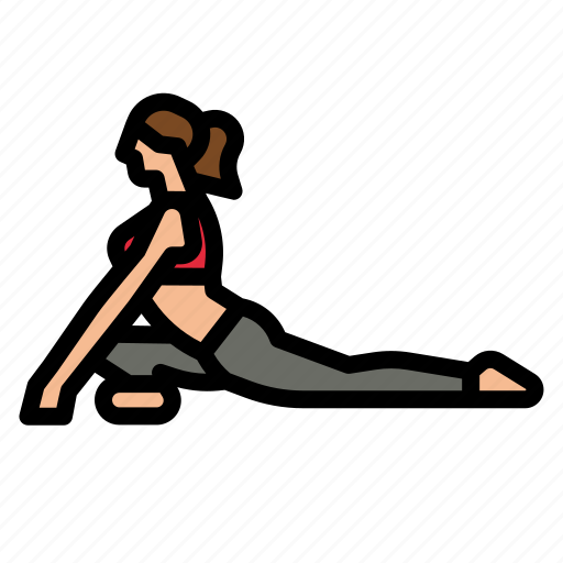 Yoga, pigeon, excercise, fitness, woman icon - Download on Iconfinder