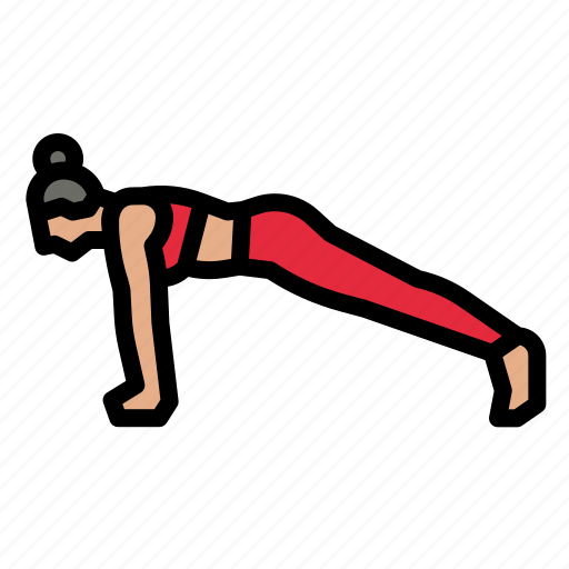 Yoga, plank, excercise, fitness, woman icon - Download on Iconfinder