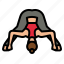 yoga, wide, legged, forward, woman 