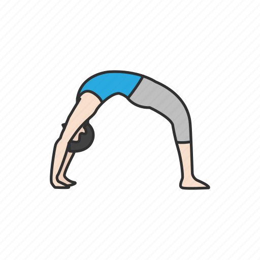 Bend, chakrasana, exercise, fitness, wheel pose, yoga, yoga pose icon - Download on Iconfinder