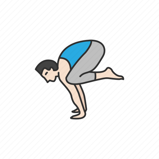 Bakasana, crane pose, crow pose, exercise, fitness, yoga, yoga pose icon - Download on Iconfinder
