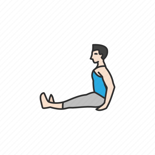 Dandasana, fitness, meditation, sitting pose, staff pose, yoga, yoga pose icon - Download on Iconfinder