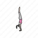 exercise, fitness, handstand pose, workout, yoga, yoga pose, handstand