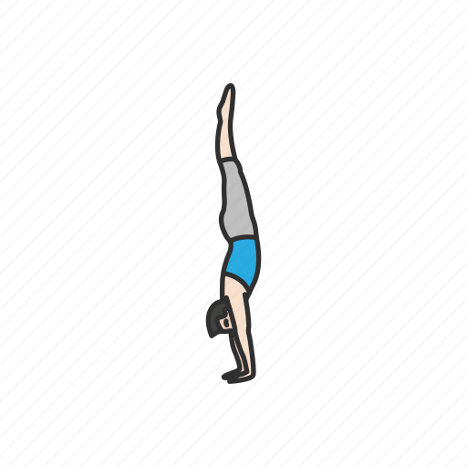 Exercise, fitness, handstand, handstand pose, workout, yoga, yoga pose icon - Download on Iconfinder