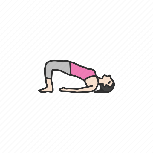 Bridge pose, exercise, fitness, setu bandhasana, yoga, yoga pose icon - Download on Iconfinder