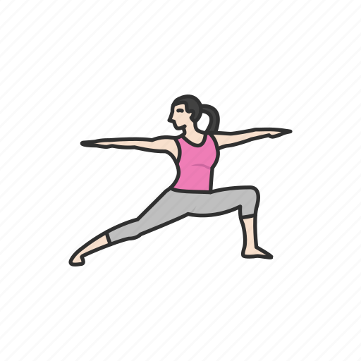 Exercise, fitness, virabhadrasana 2, warrior 2, workout, yoga, yoga pose icon - Download on Iconfinder
