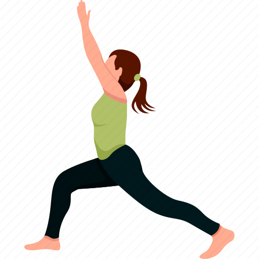 Anjaneyasana, high, lunge, crescent, yoga, pose icon - Download on Iconfinder