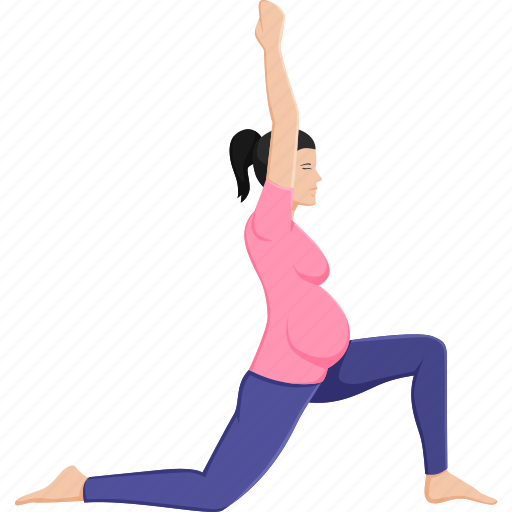 Crescent Lunge Pose Yoga Sportive Flexible Stock Vector (Royalty Free)  1131650003 | Shutterstock