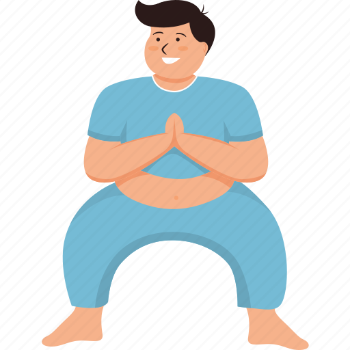 Malasana, wide, squat, yoga, pose icon - Download on Iconfinder