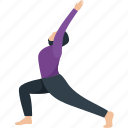 anjaneyasana, high, lunge, muslim, crescent, moon, yoga, pose, exercise