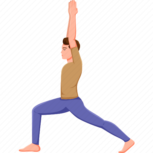 Anjaneyasana, high, lunge, yoga, pose, exercise icon - Download on Iconfinder