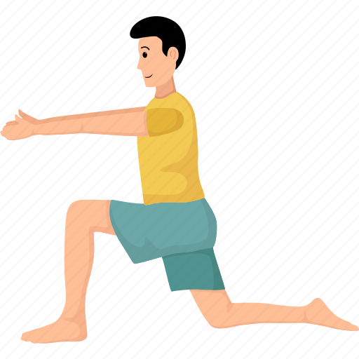 Anjaneyasana, lunge, crescent, low, anjaneya, yoga, pose icon - Download on Iconfinder