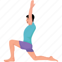 anjaneyasana, lunge, crescent, low, yoga, pose, exercise