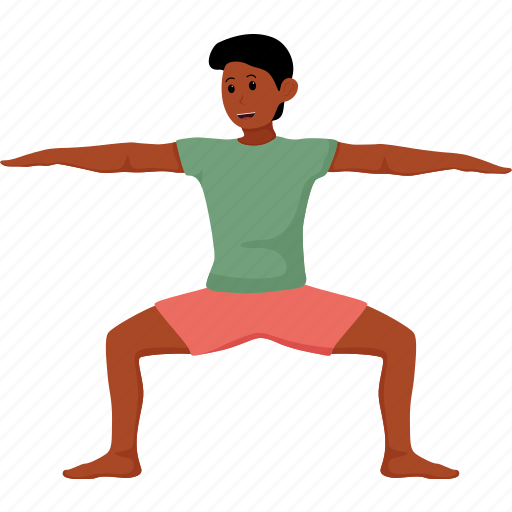 Goddess, squat, utkata, konasana, yoga, pose, exercise icon - Download on Iconfinder