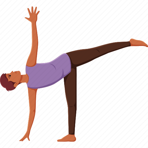 Half, moon, ardha, chandrasana, yoga, pose, exercise icon - Download on Iconfinder