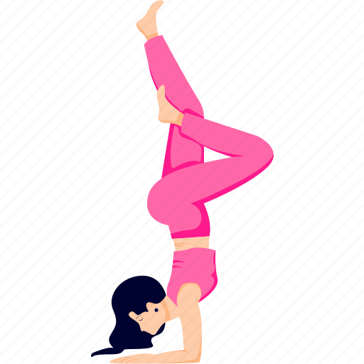 Sirsasana, shirshasana, salamba, headstand, yoga, pose, exercise icon - Download on Iconfinder