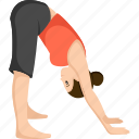 downward, facing, dog, adho, mukha, svanasana, yoga, pose, exercise