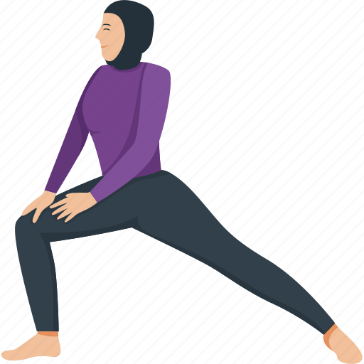 Warrior, one, hands, knee, yoga, pose, exercise icon - Download on Iconfinder