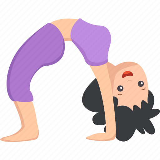 Chakrasana, urdhva, dhanurasana, backbending, wheel, yoga, pose icon - Download on Iconfinder