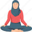 sukhasana, easy, sitting, lotus, muslim, yoga, pose 
