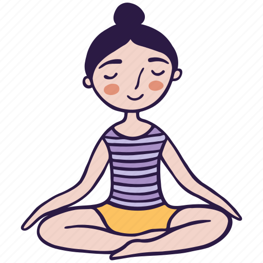 Easy, lotus, meditation, pose, sukhasana, yoga icon - Download on Iconfinder