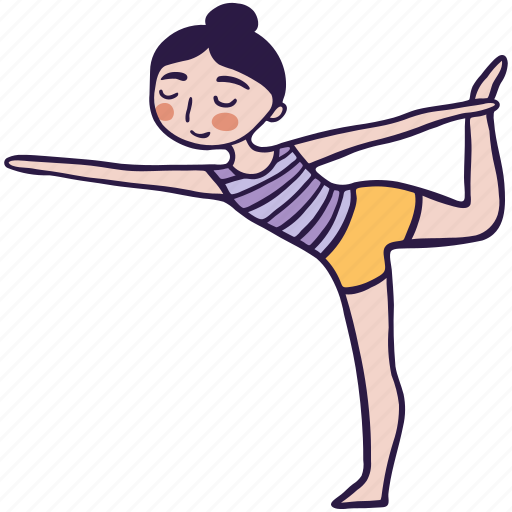 Dance, lord, natarajasana, of, pose, the, yoga icon - Download on Iconfinder