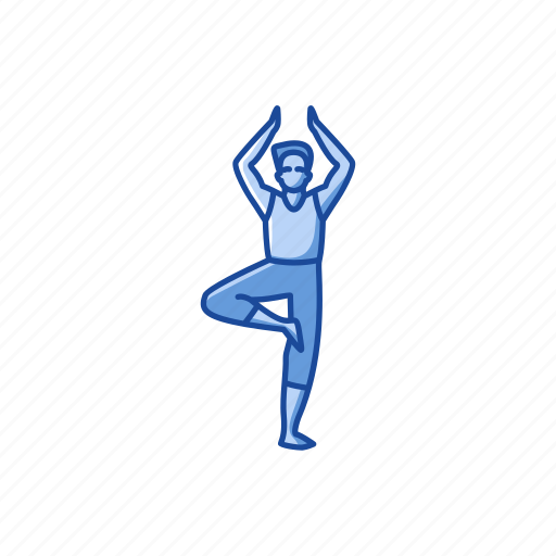 Exercise, fitness, virabhadrasana 1, warrior pose, workout, yoga, yoga pose icon - Download on Iconfinder