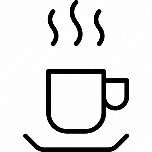 Beverage, coffee, cup, drink, hot, mug, saucer icon - Download on Iconfinder