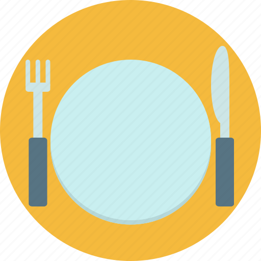 Cutlery, dinner, food, fork, knife, plate, table icon - Download on Iconfinder