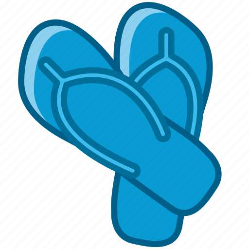 Flops, footwear, holiday, shoes, slipper, summer icon - Download on Iconfinder