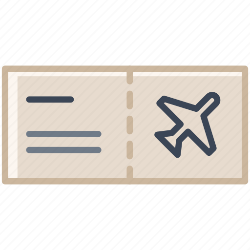 Air ticket, aircraft, holiday, plane ticket, ticket, vacation icon - Download on Iconfinder