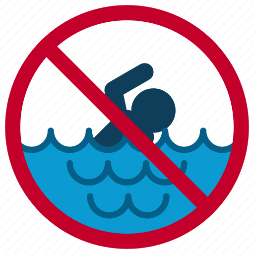 Beach, danger, holiday, restriction, swimming, waves icon - Download on Iconfinder