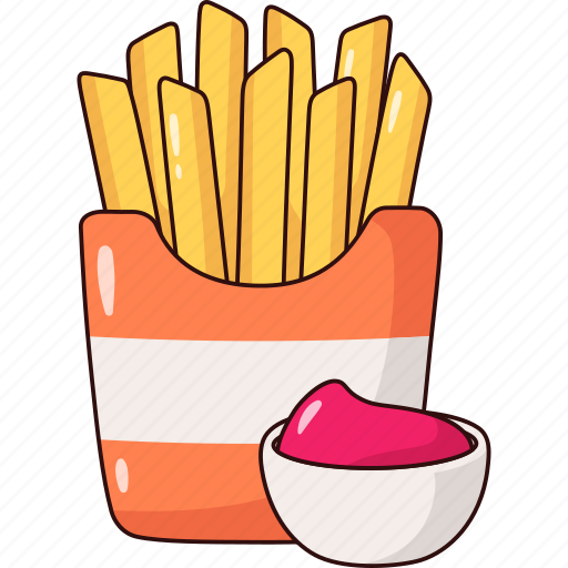 French fries, fast food, fried potatoes, takeaway, junk food icon - Download on Iconfinder