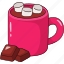 hot chocolate, cocoa drink, marshmallows, winter, mug 