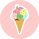 cone, dessert, ice, icecream