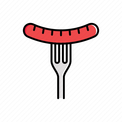 Food, fork, sausage icon - Download on Iconfinder