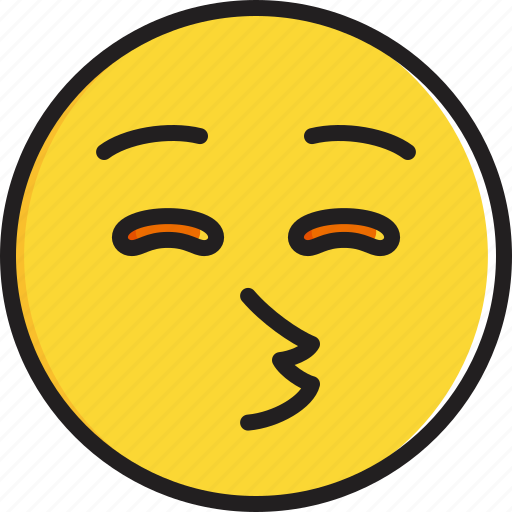 Closed, emoticon, eyes, face, kissing, smiley icon - Download on Iconfinder